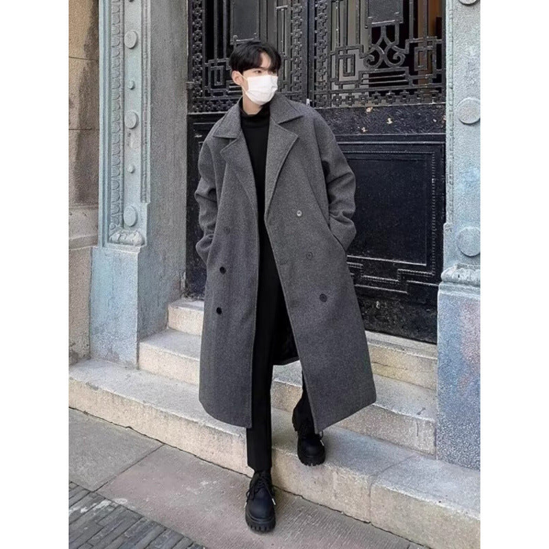 Winter Woolen Coat Men's Mid-length