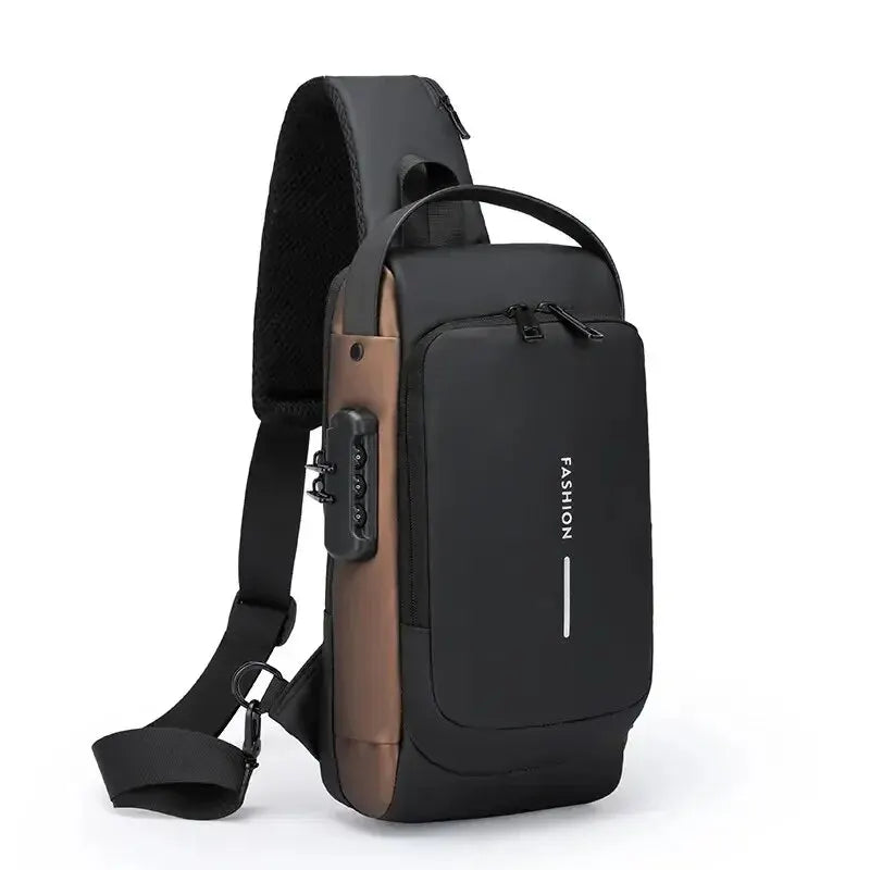 ZYREL - Men's PU Leather Crossbody Bag - Classic Multifunctional Shoulder & Chest Bag