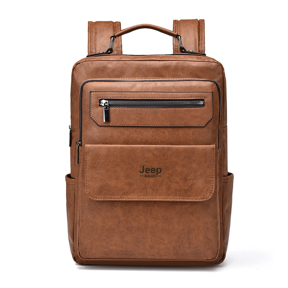 ZYREL JEEP BULUO – Premium Leather Laptop Backpack 15.6" | Waterproof Business & Travel Bag