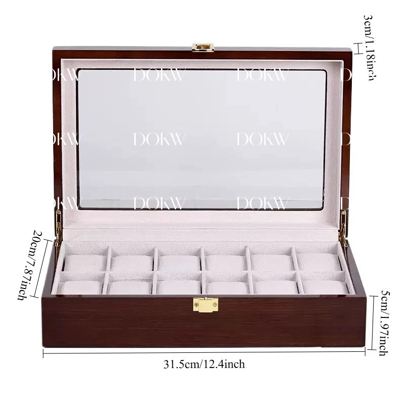 ZYREL - Oakstone Watch Organizer box unisex 1/2/3/5/6/10/12 for lovers of collecting time