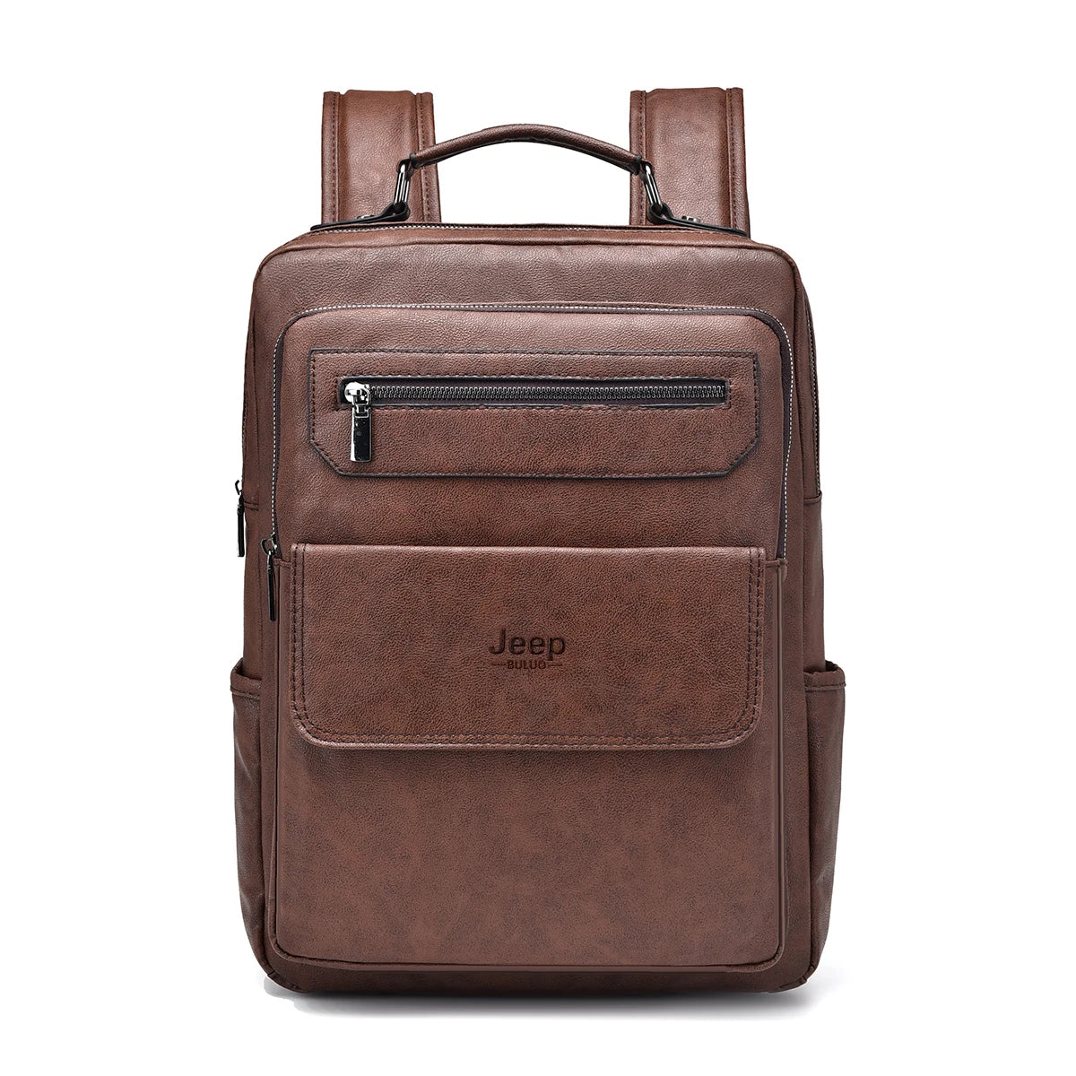 ZYREL JEEP BULUO – Premium Leather Laptop Backpack 15.6" | Waterproof Business & Travel Bag