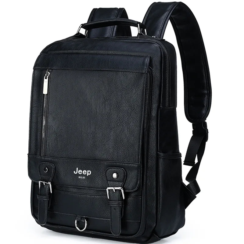 ZYREL JEEP - Premium Luxury Executive Leather Backpack 15.6" Laptop Capacity