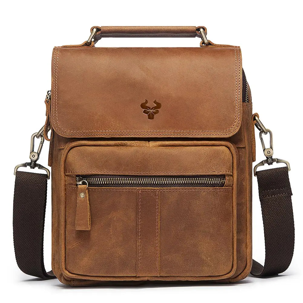 ZYREL HUMERPAUL - Leather Business Messenger Bag - Luxury Crossbody & Shoulder Bag for Men"