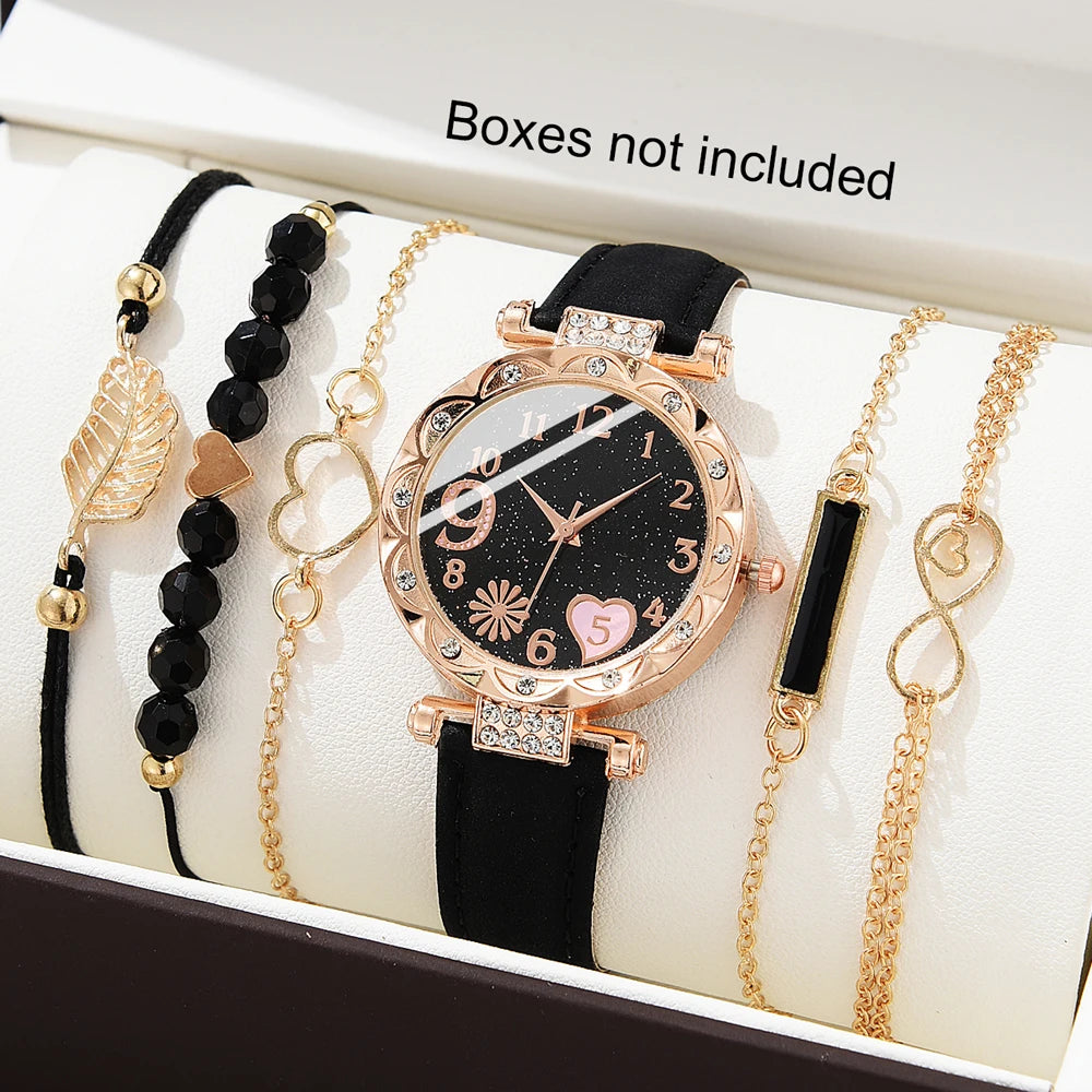 ZYREL AURAVÉ - 6-in-1 Luxury Watch & Bracelet Set women's jewelry