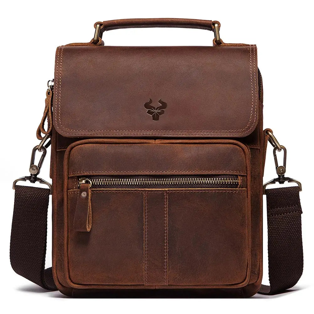 ZYREL HUMERPAUL - Leather Business Messenger Bag - Luxury Crossbody & Shoulder Bag for Men"
