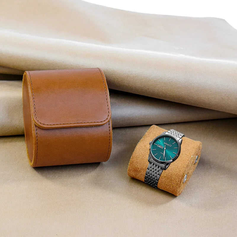 ZYREL VALMONT - Travel Watch Storage 3 Organizer leather and fabric