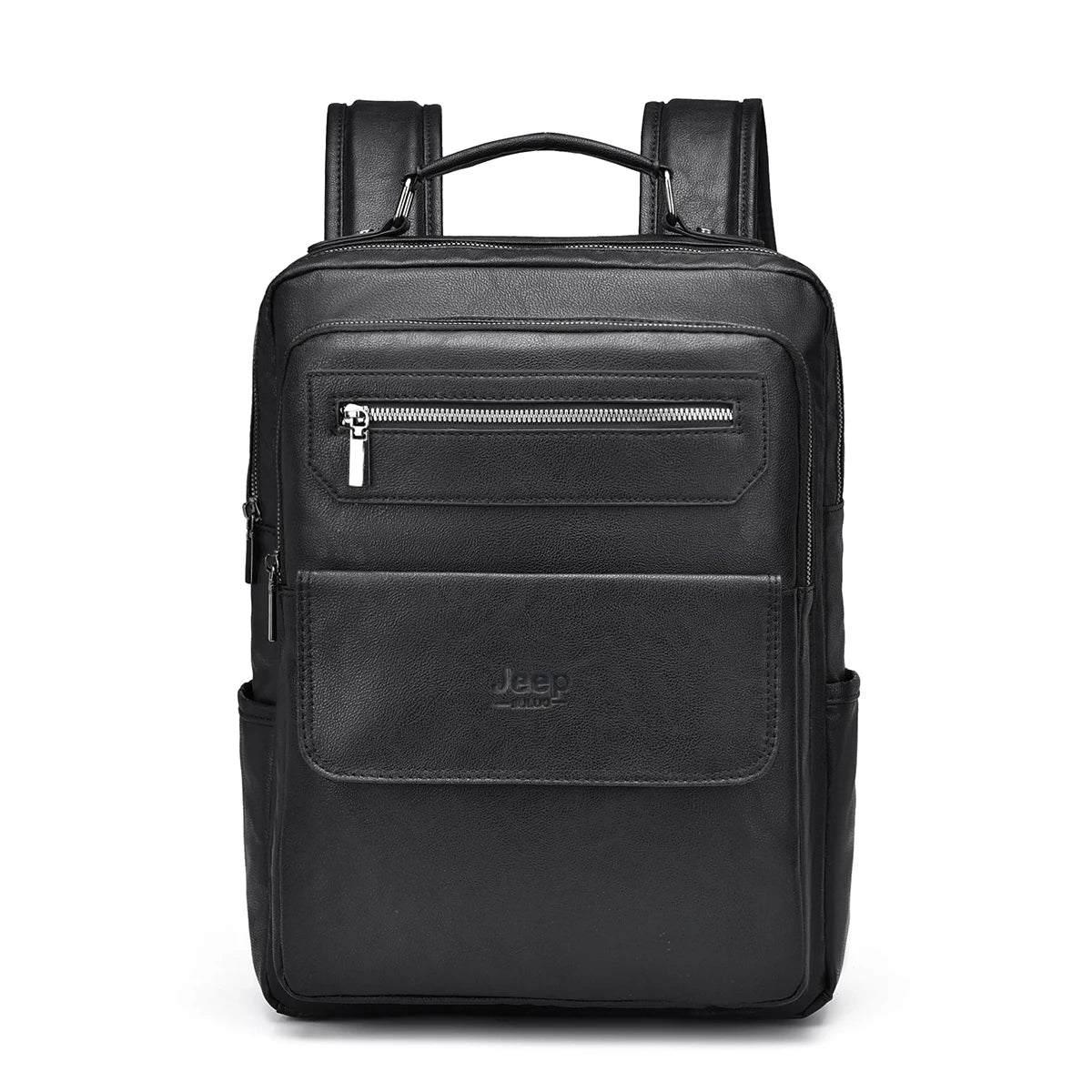 ZYREL JEEP BULUO – Premium Leather Laptop Backpack 15.6" | Waterproof Business & Travel Bag