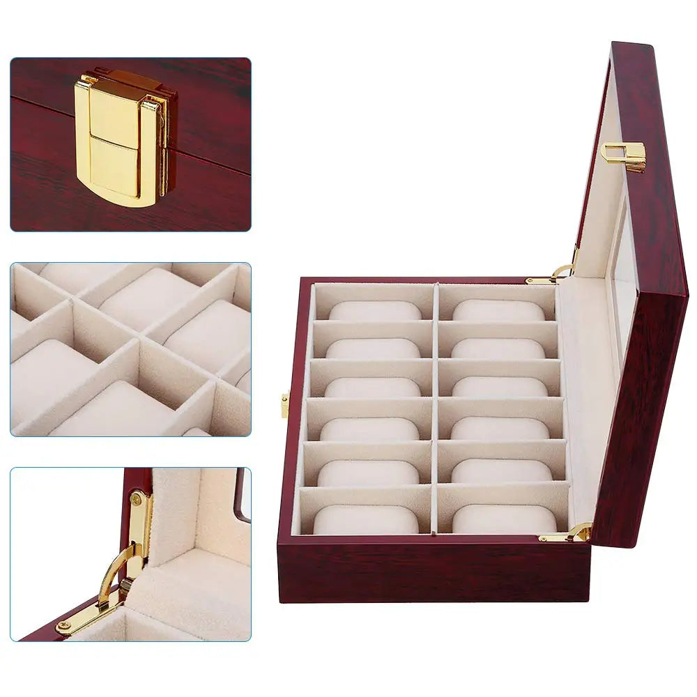 ZYREL - Oakstone Watch Organizer box unisex 1/2/3/5/6/10/12 for lovers of collecting time