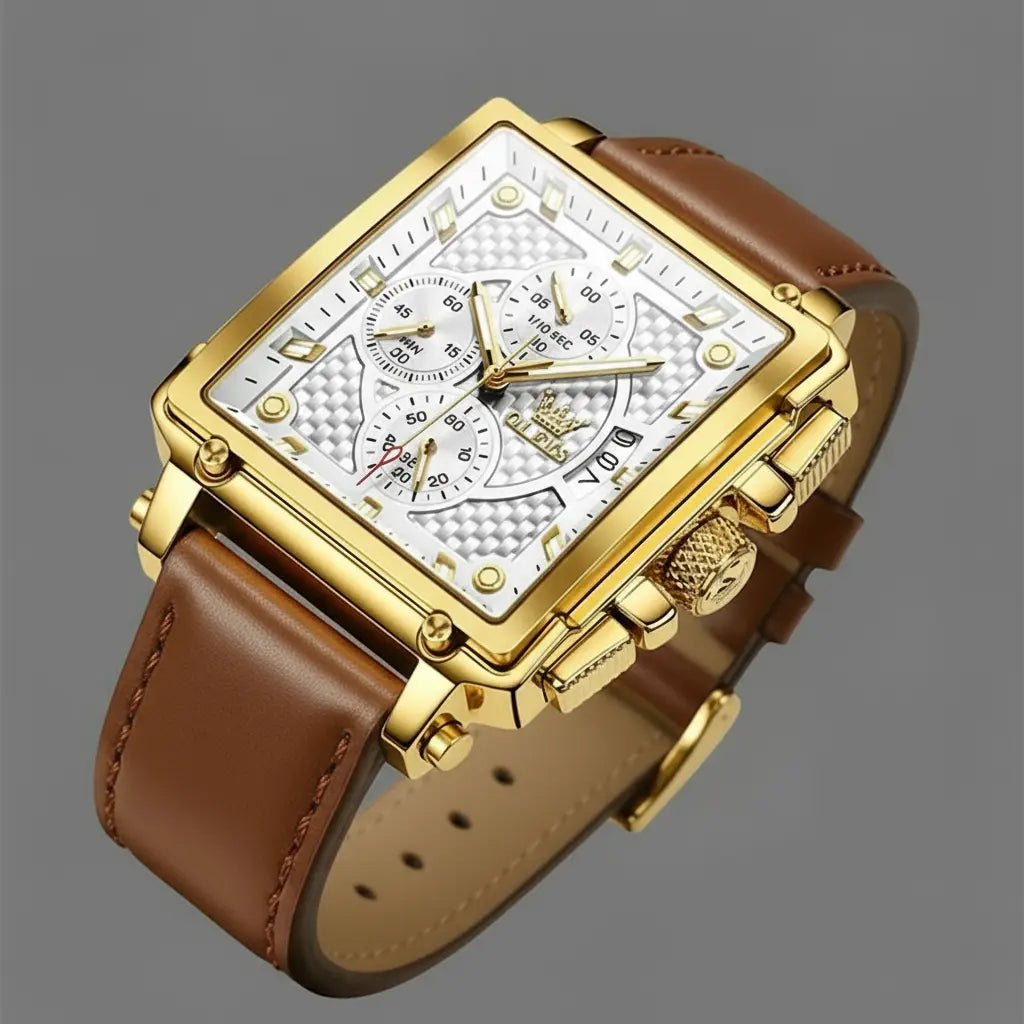 ZYREL OLEVS - Windsor Classic Luxury Leather Bracelet