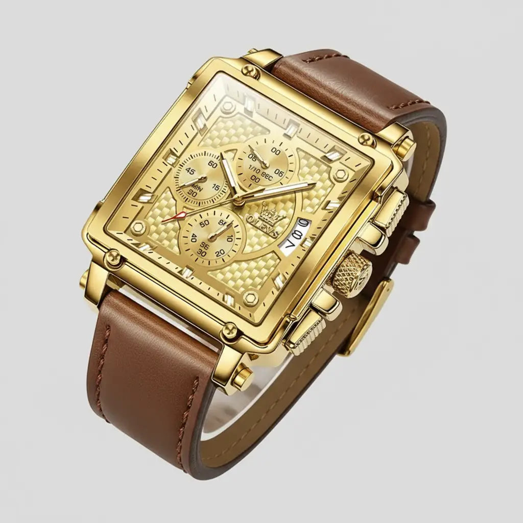 ZYREL OLEVS - Windsor Classic Luxury Leather Bracelet