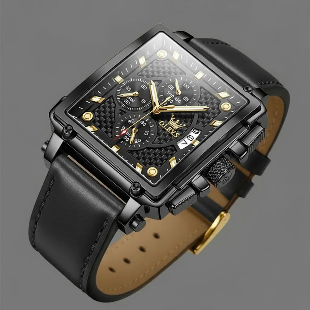 ZYREL OLEVS - Windsor Classic Luxury Leather Bracelet