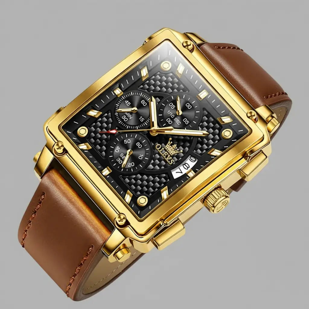 ZYREL OLEVS - Windsor Classic Luxury Leather Bracelet